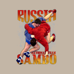 Свитшот хлопковый мужской National Sambo, цвет: миндальный — фото 2