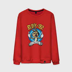 Свитшот хлопковый мужской Blink-182: Fuck you, цвет: красный