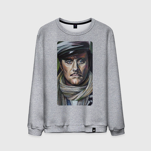 Мужской свитшот Остап Бендер: портрет / Меланж – фото 1