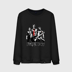 Свитшот хлопковый мужской Группа Green Day, цвет: черный