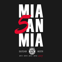 Свитшот хлопковый мужской Bayern FC: Mia San Mia, цвет: черный — фото 2