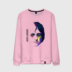 Свитшот хлопковый мужской John Lennon: Techno, цвет: светло-розовый