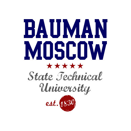 Мужской свитшот Bauman STU / Белый – фото 3