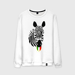 Свитшот хлопковый мужской Juventus Zebra, цвет: белый