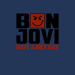 Свитшот хлопковый мужской Bon Jovi: Nice day, цвет: тёмно-синий — фото 2