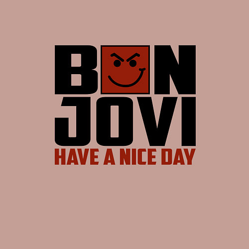 Мужской свитшот Bon Jovi: Nice day / Пыльно-розовый – фото 3