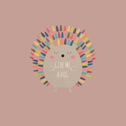 Свитшот хлопковый мужской Hedgehog: give me a hug, цвет: пыльно-розовый — фото 2