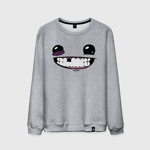 Мужской свитшот Super Meat Boy: Face / Меланж – фото 1