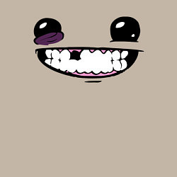 Свитшот хлопковый мужской Super Meat Boy: Face, цвет: миндальный — фото 2