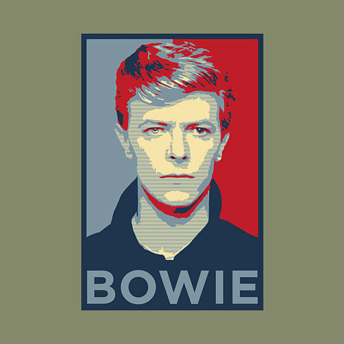 Мужской свитшот Bowie Poster / Авокадо – фото 3
