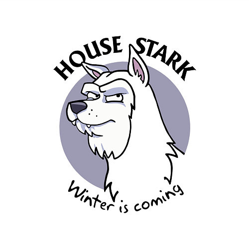 Мужской свитшот House Stark: Funny edition / Белый – фото 3