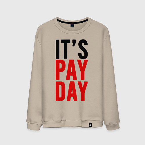 Мужской свитшот It's pay day / Миндальный – фото 1