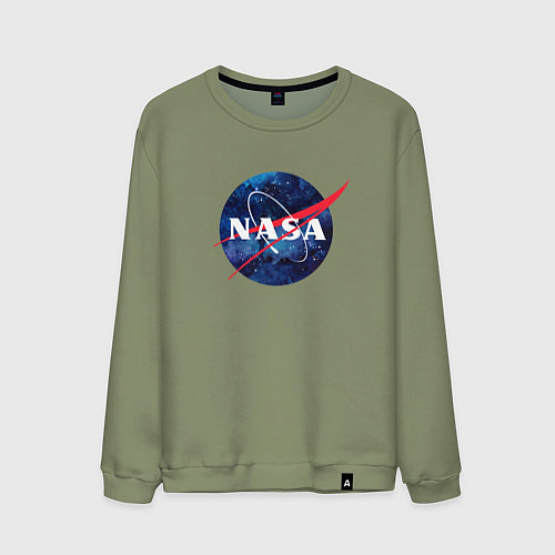 Мужской свитшот NASA: Cosmic Logo / Авокадо – фото 1