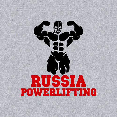 Мужской свитшот Russia Powerlifting / Меланж – фото 3