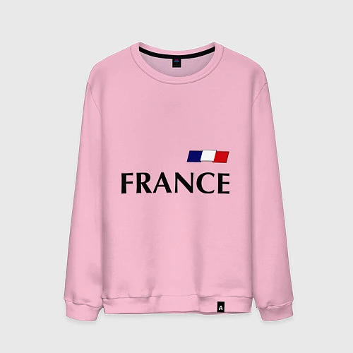 Мужской свитшот Сборная Франции: 8 номер / Светло-розовый – фото 1