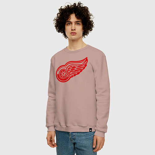 Мужской свитшот Detroit Red Wings: Pavel Datsyuk / Пыльно-розовый – фото 3