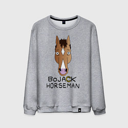 Свитшот хлопковый мужской BoJack Horseman, цвет: меланж