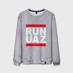 Свитшот хлопковый мужской Run UAZ, цвет: меланж