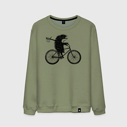 Мужской свитшот Ежик на велосипеде