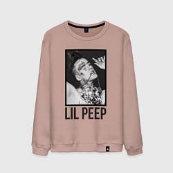 Свитшот хлопковый мужской Lil Peep: Black Style, цвет: пыльно-розовый