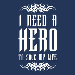 Свитшот хлопковый мужской Skillet: I need a Hero, цвет: тёмно-синий — фото 2
