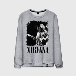 Свитшот хлопковый мужской Black Nirvana, цвет: меланж