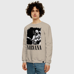 Свитшот хлопковый мужской Black Nirvana, цвет: миндальный — фото 2