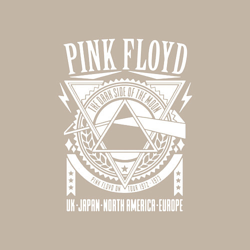 Мужской свитшот Pink Floyd / Миндальный – фото 3