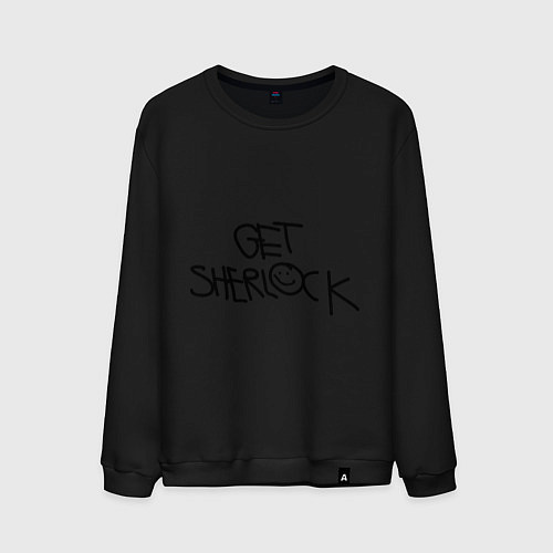 Мужской свитшот Get sherlock / Черный – фото 1