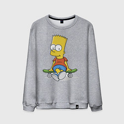 Мужской свитшот Барт на скейте