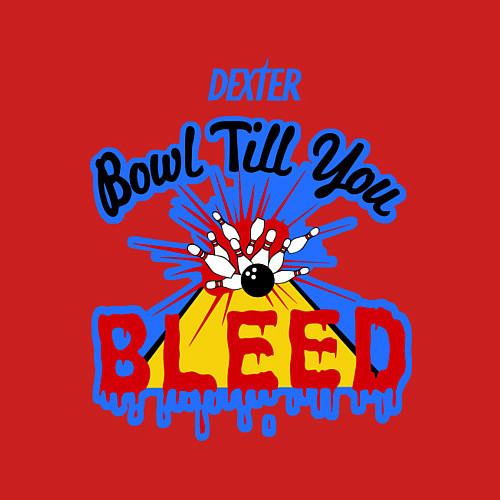 Мужской свитшот Bowl till you bleed / Красный – фото 3