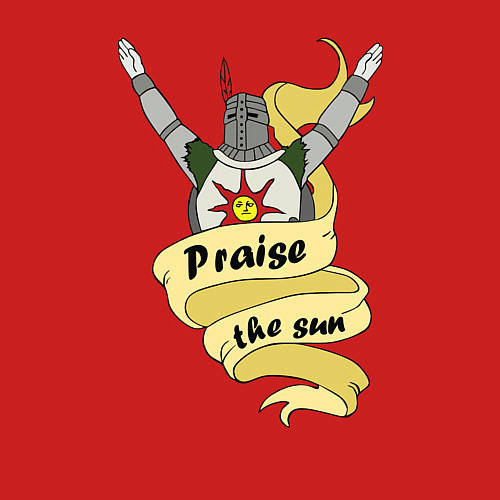 Мужской свитшот Praise the Sun / Красный – фото 3