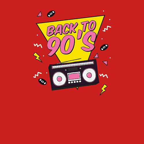Мужской свитшот Back to 90s / Красный – фото 3
