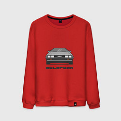 Свитшот хлопковый мужской DeLorean, цвет: красный