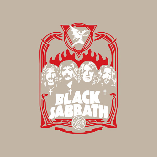 Мужской свитшот Black Sabbath Collective / Миндальный – фото 3