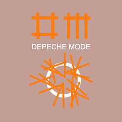 Свитшот хлопковый мужской Depeche Mode: Orange Lines, цвет: пыльно-розовый — фото 2