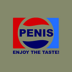 Свитшот хлопковый мужской Penis. Enjoy the taste, цвет: авокадо — фото 2