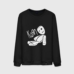 Свитшот хлопковый мужской Korn Toy, цвет: черный