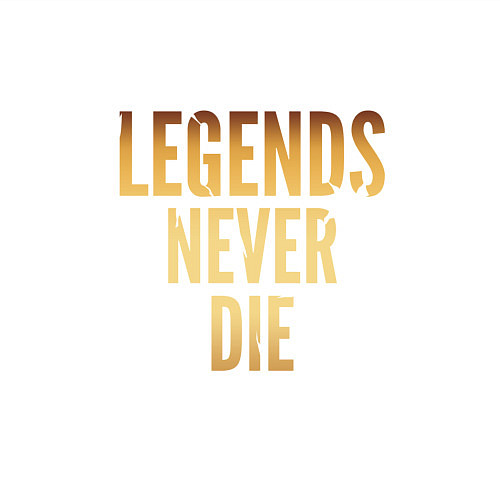 Мужской свитшот Legends Never Die: Gold / Белый – фото 3