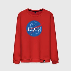 Свитшот хлопковый мужской Elon NASA, цвет: красный