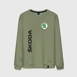 Свитшот хлопковый мужской Skoda Style, цвет: авокадо