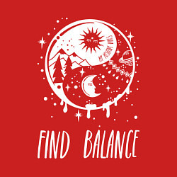 Свитшот хлопковый мужской Find Balance, цвет: красный — фото 2