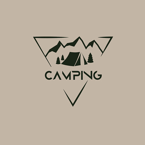 Мужской свитшот Camping / Миндальный – фото 3