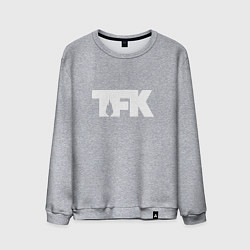 Свитшот хлопковый мужской TFK: White Logo, цвет: меланж