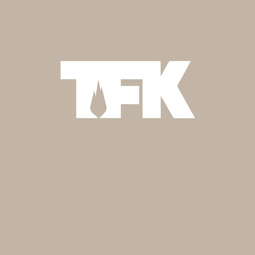 Мужской свитшот TFK: White Logo / Миндальный – фото 3