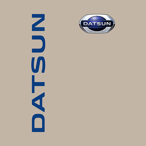 Мужской свитшот Datsun логотип с эмблемой / Миндальный – фото 3