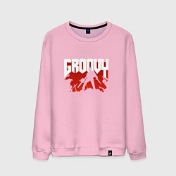 Свитшот хлопковый мужской Evil Dead: Groovy, цвет: светло-розовый