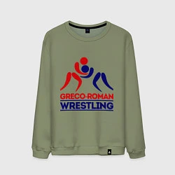 Свитшот хлопковый мужской Greco-roman wrestling, цвет: авокадо