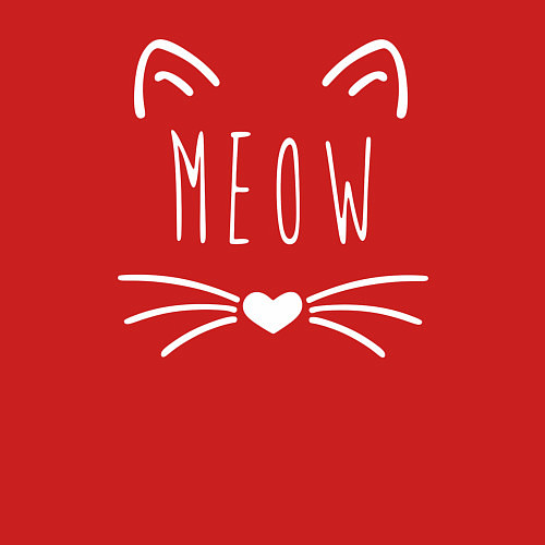 Мужской свитшот Meow / Красный – фото 3