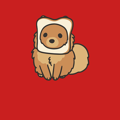 Мужской свитшот Шпиц нахлебник / Красный – фото 3